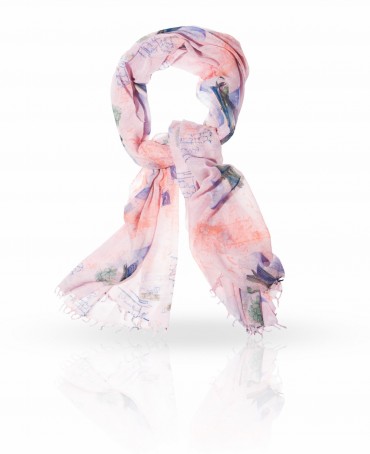 Палантин Женский W-VINTAGE.BIRD/LILAC